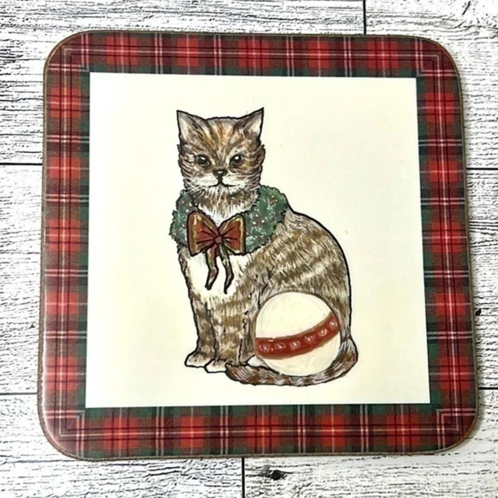 Pimpernel Tartan Christmas Coasters Set of 6